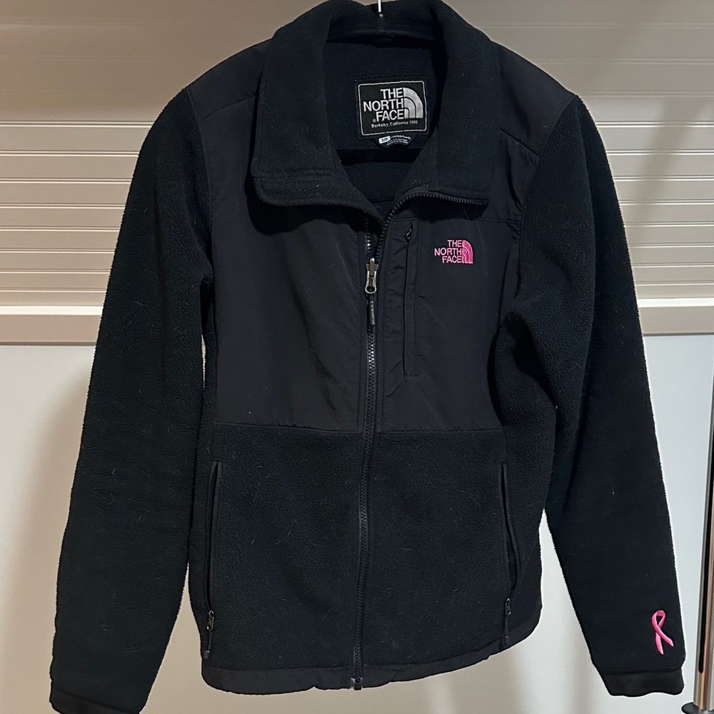 Black and Pink Breast Cancer Awareness Denali jacket from The North Face
